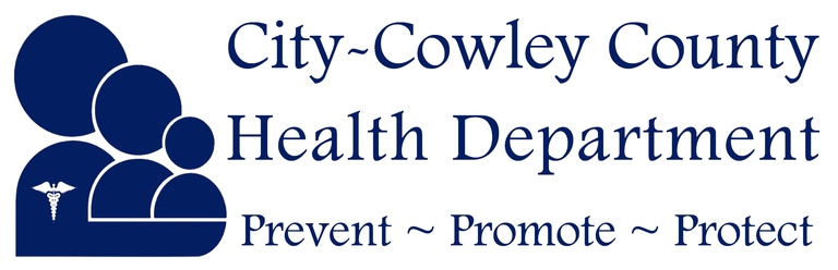 City-Cowley County Health Department logo. Prevent, promote, protect.